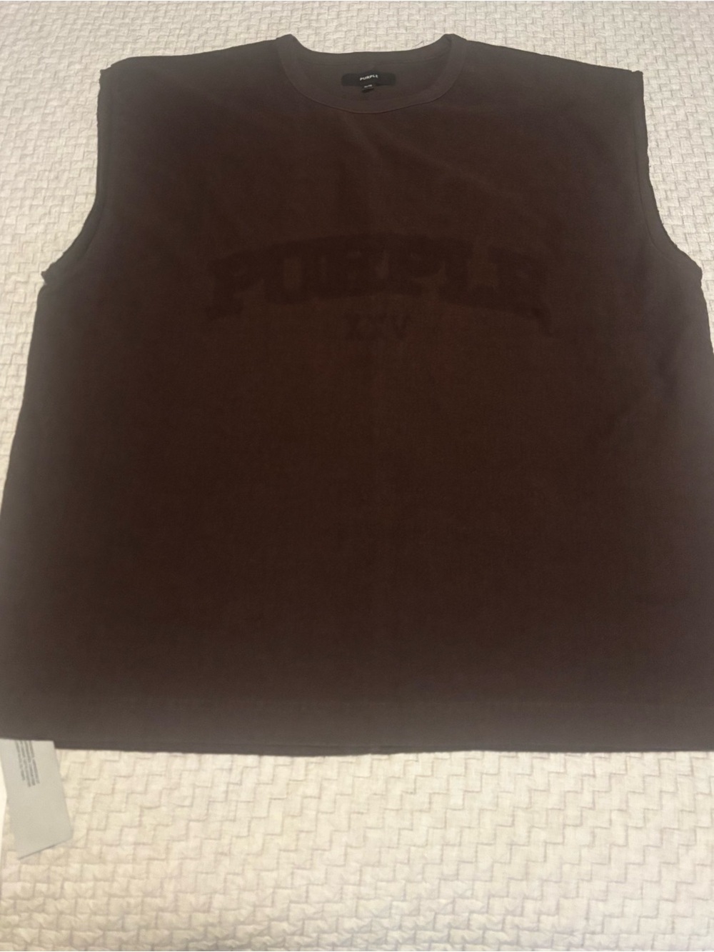 NWT $170 Purple FW25 White Label Collection Slav Shadow Tank Top Size XL